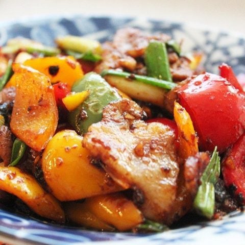 Stir-fried Pork with Coloured Peppers