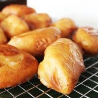 Honey-drizzled Golden Banana Fritters