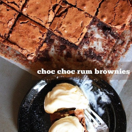 Moist and Fudgy Chocolate Rum Brownies | Foodelicacy