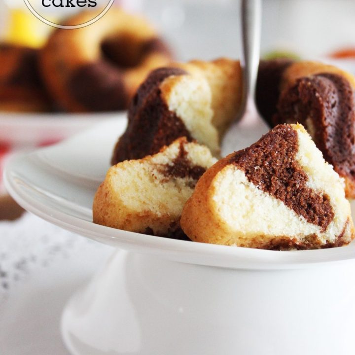 Marble Mini Bundt Cakes