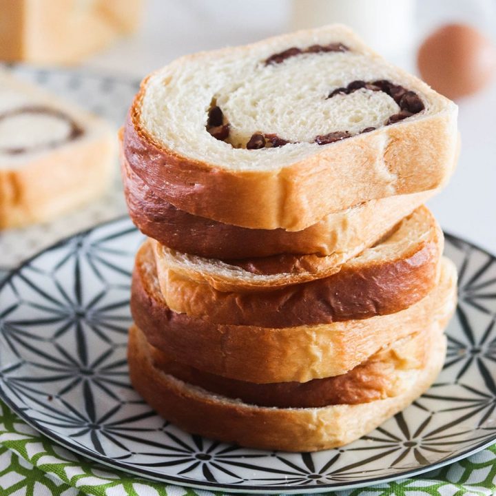 red bean milk bread