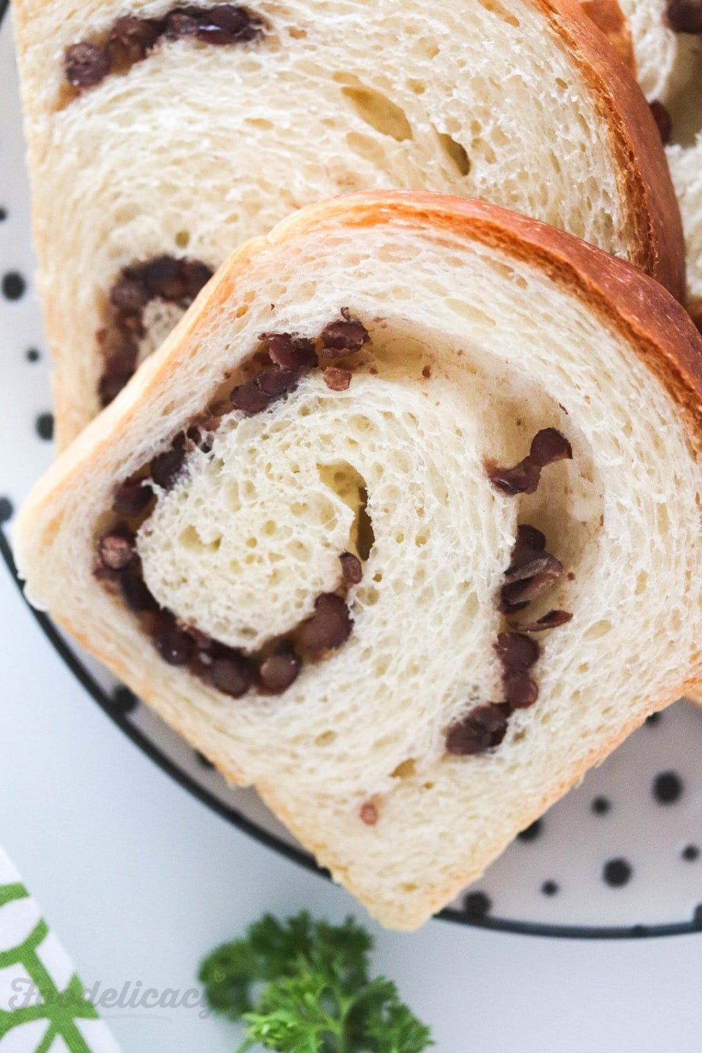 red bean milk bread