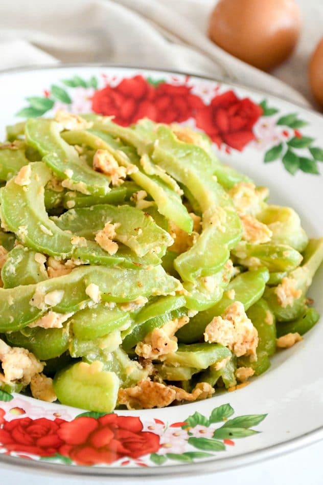CantoneseStyle Stirfried Bitter Gourd with Eggs Foodelicacy