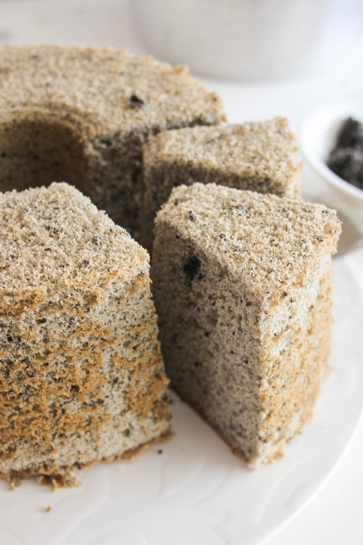 Japanese Black Sesame Chiffon Cake