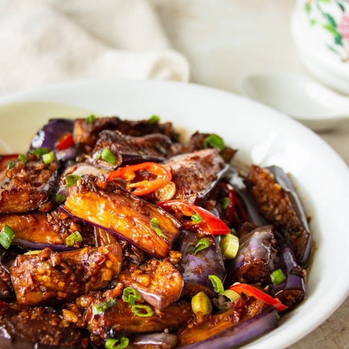Chinese Eggplant with Garlic & Dried Shrimp