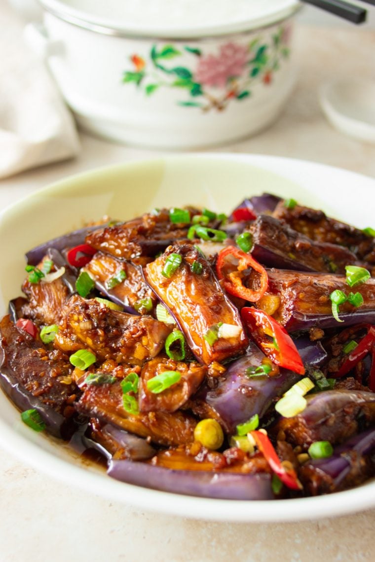 Chinese Eggplant with Garlic and Dried Shrimp Foodelicacy