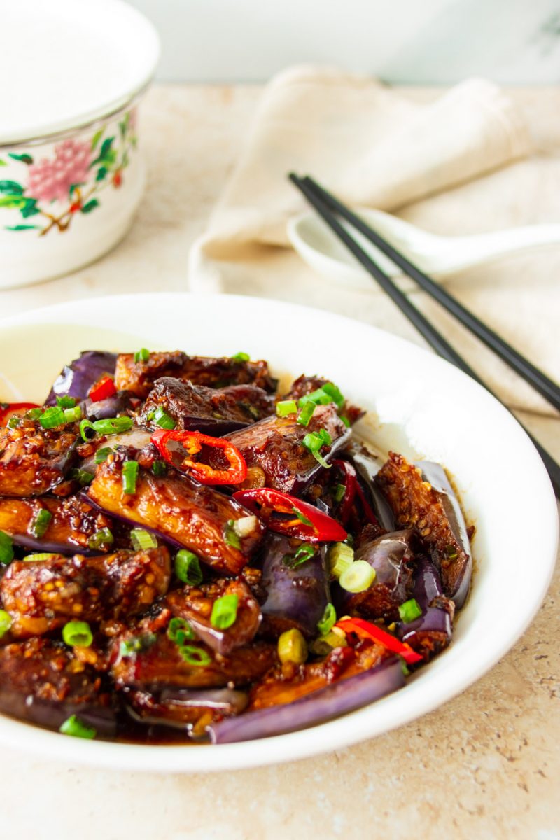 Chinese Eggplant with Garlic and Dried Shrimp Foodelicacy