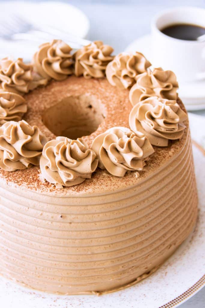 Coffee Chiffon Cake with Coffee Buttercream Frosting Foodelicacy