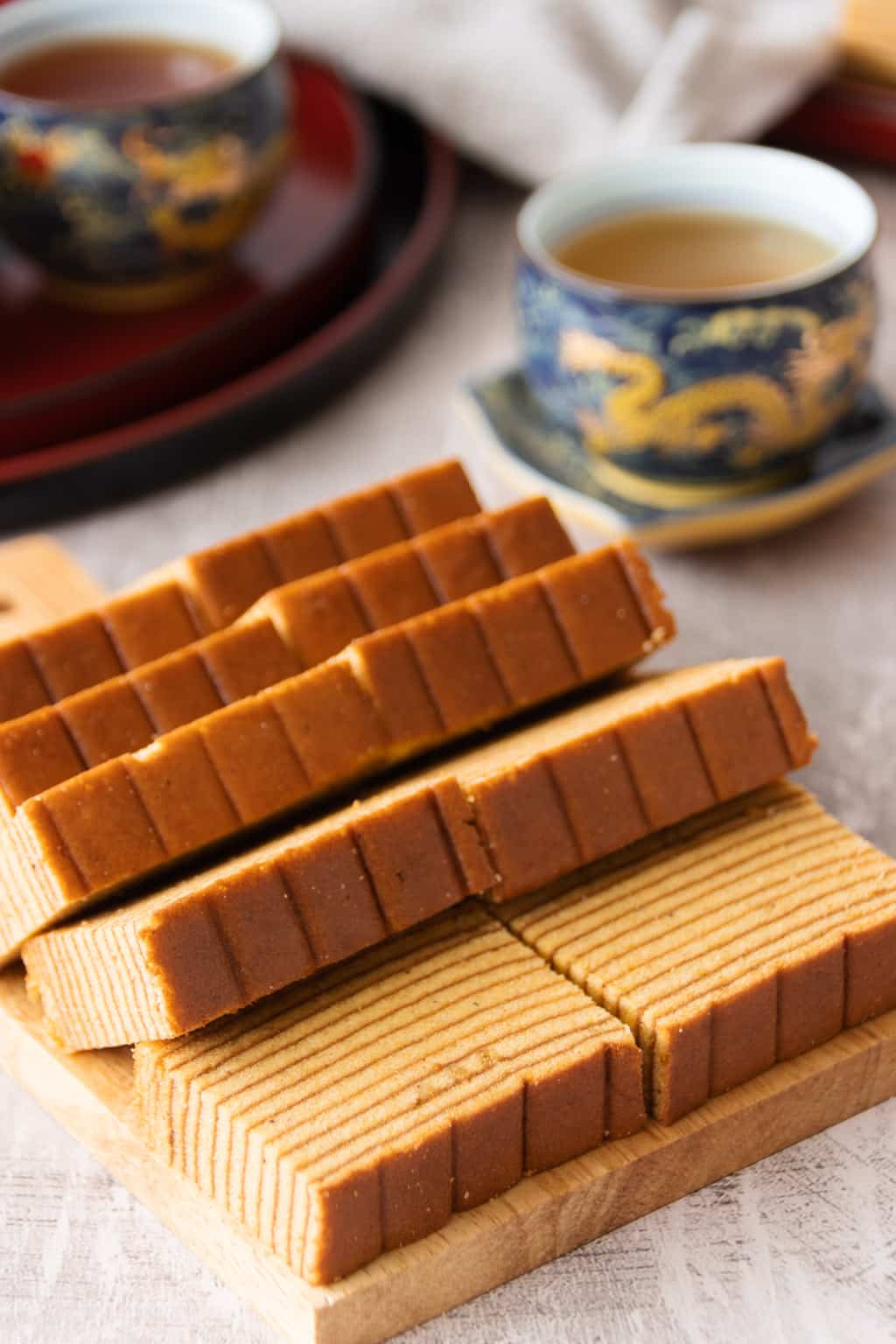 Indonesian layer cake slices, showing the layer pattern