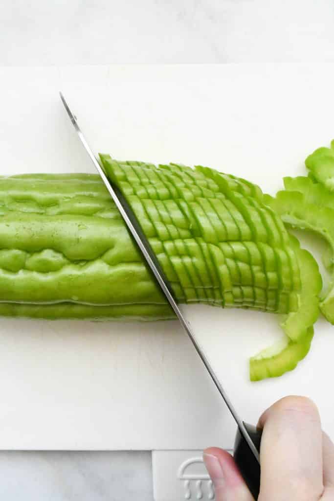 Bitter Melon with Pork Stuffing {Quick Meal Prep} Foodelicacy