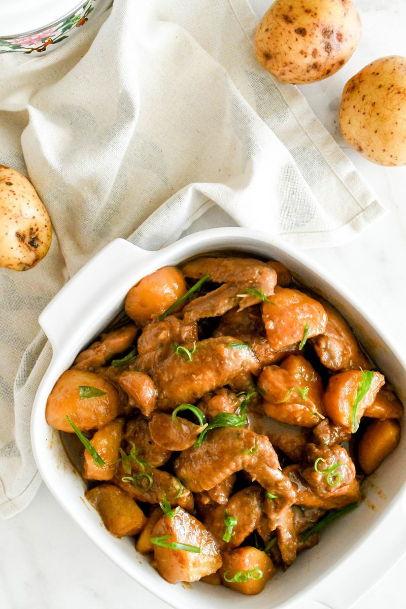 ChineseStyle Tender Braised Chicken with Potatoes {New & Improved