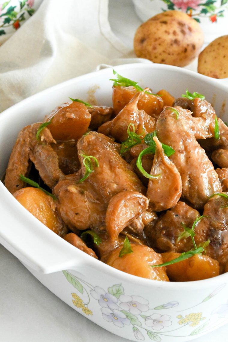 ChineseStyle Tender Braised Chicken with Potatoes {New & Improved