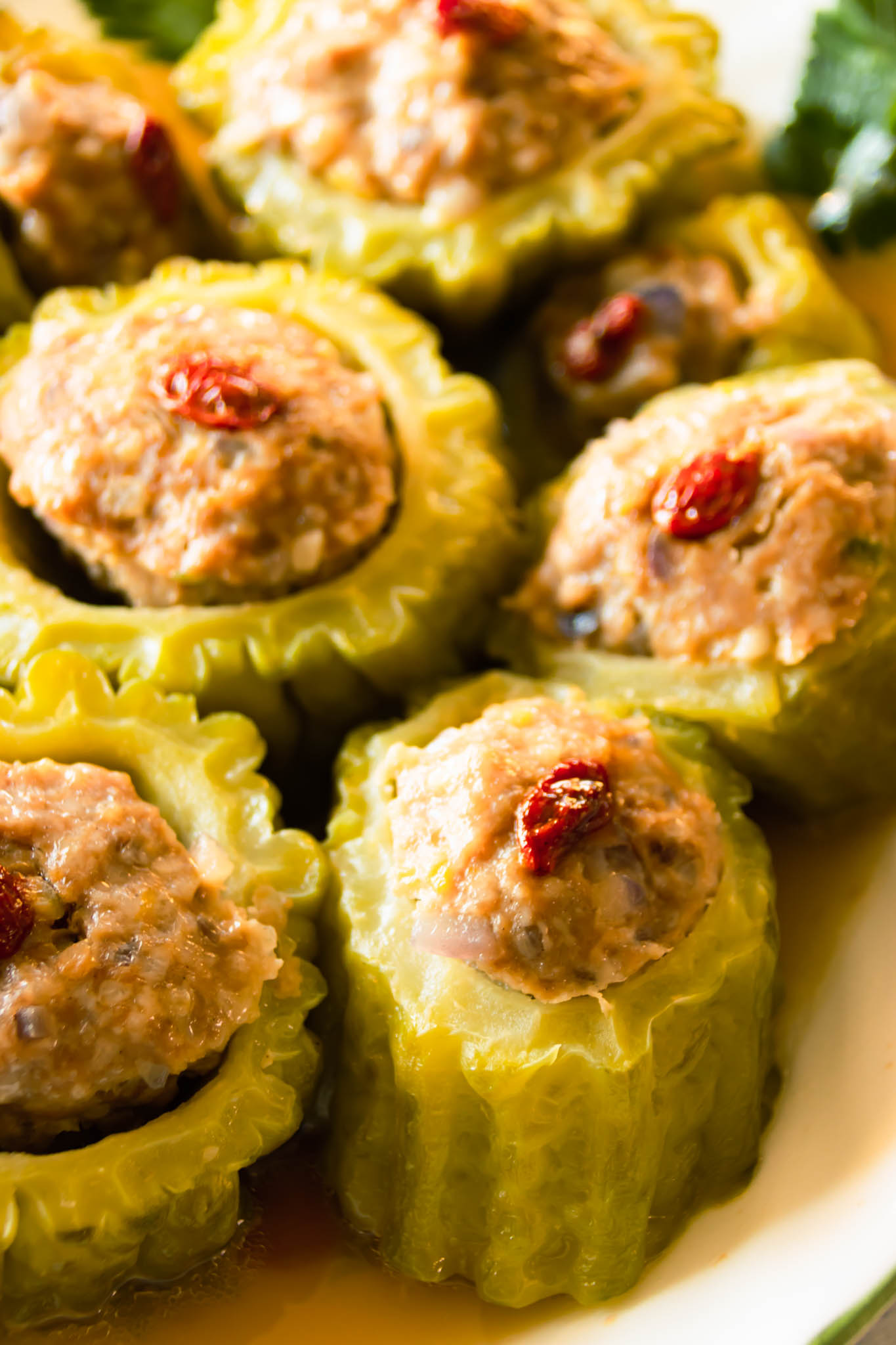 Bitter Melon with Pork Stuffing {Quick Meal Prep} Foodelicacy