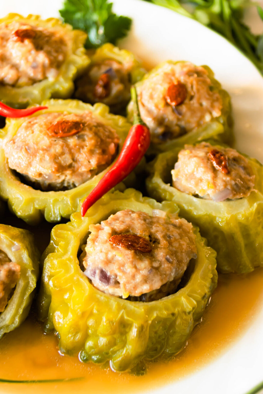 Bitter Melon with Pork Stuffing {Quick Meal Prep} Foodelicacy