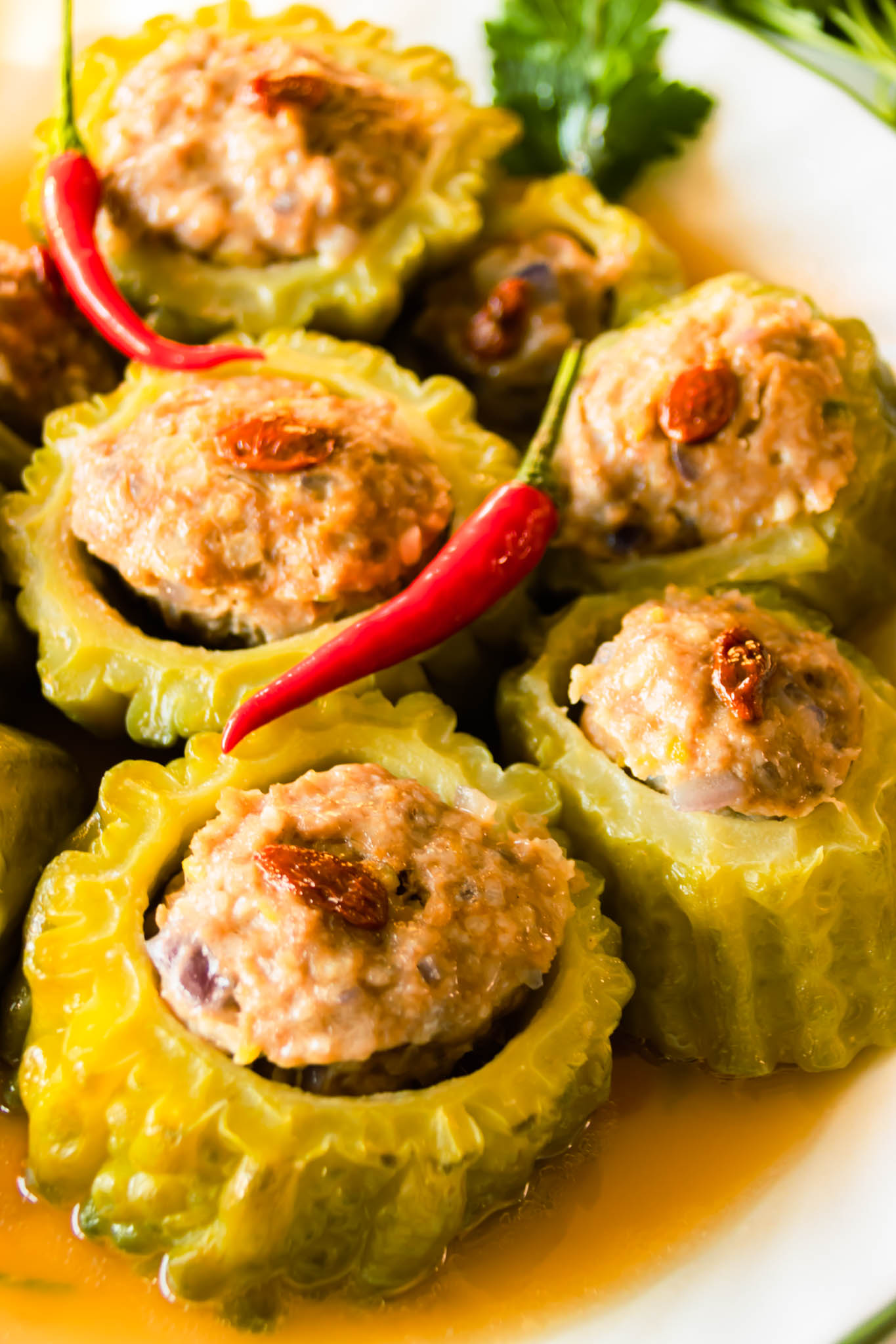 Bitter Melon with Pork Stuffing {Quick Meal Prep} Foodelicacy