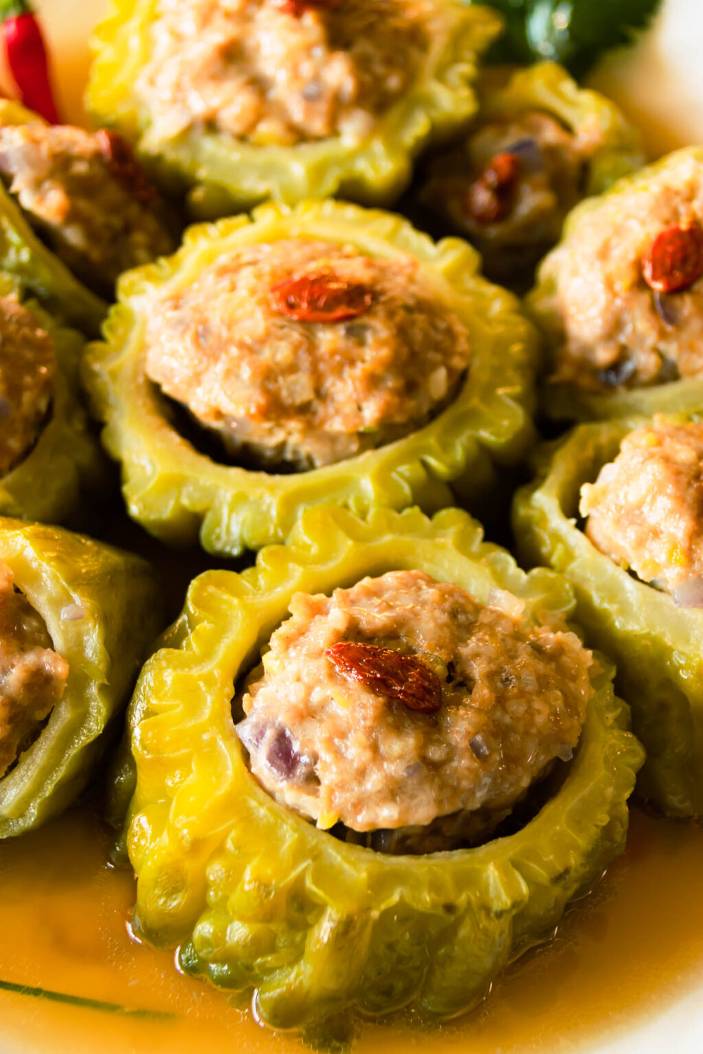 Bitter Melon with Pork Stuffing {Quick Meal Prep} Foodelicacy