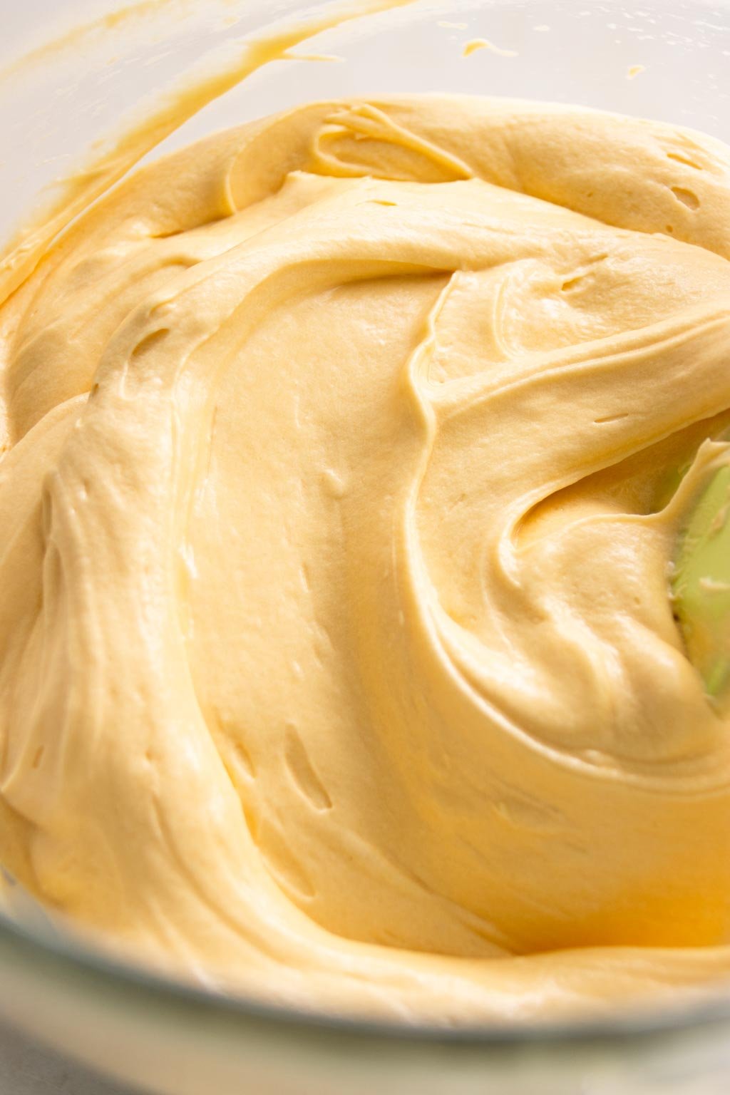 The pound cake batter, close up.